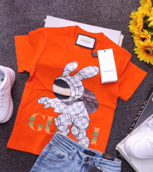 ORANGE GUCCI LUXURY KIDS POLO