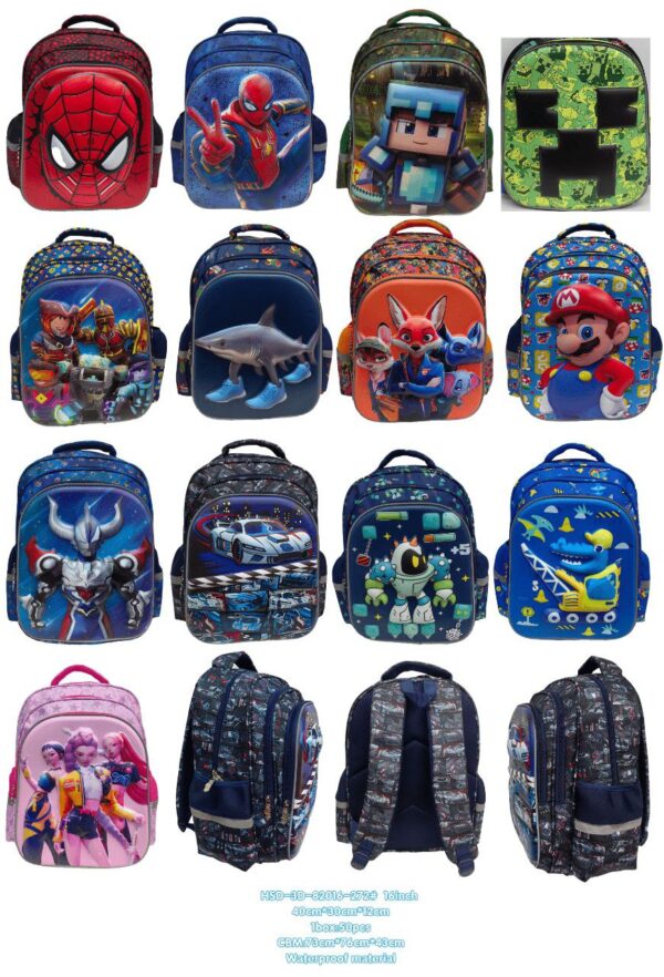 16INCHES SCHOOL BAG (HSD BRAND) - 039BTS